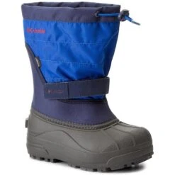 Bottes De Neige Columbia Youth Powderbug Plus II BY1326 Collegiate Navy/Chili 464