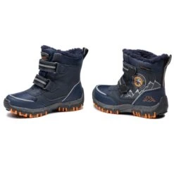 Bottes De Neige Kappa 260581K Navy/Orange 6744 -Primigi Magasin bottes de neige kappa 260581k navy orange 6744 1