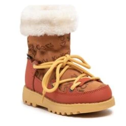 Bottes De Neige Kickers Kickneosnow Kid 911531-30 M Camel Rouille 114