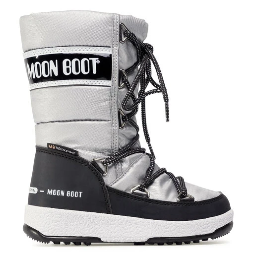 Bottes De Neige Moon Boot Jr G.Quilted Wp 34051400006 M Silver/Black 4 Bottes De Neige Moon Boot Jr G.Quilted Wp 34051400006 M Silver/Black – Image 2