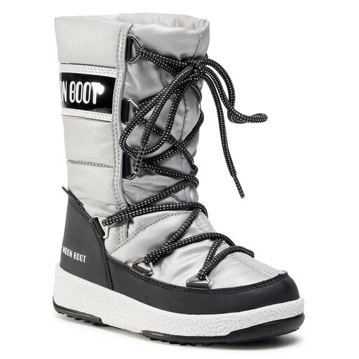 Bottes De Neige Moon Boot Jr G.Quilted Wp 34051400006 M Silver/Black 3 Bottes De Neige Moon Boot Jr G.Quilted Wp 34051400006 M Silver/Black