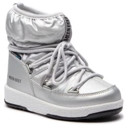 Bottes De Neige Moon Boot Jr Girl Low 34051800002 Silver Met.