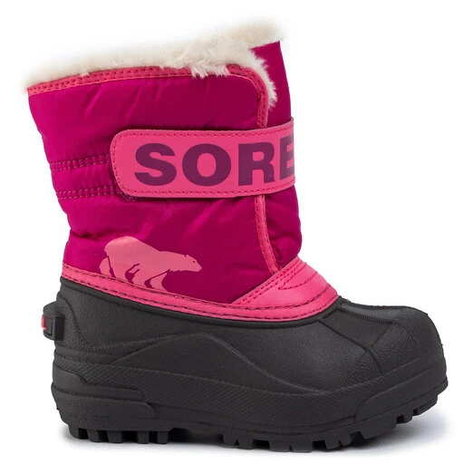 Bottes De Neige Sorel Childrens Snow Commander NC1960 Tropic Pink/Deep Blush 652 4 Bottes De Neige Sorel Childrens Snow Commander NC1960 Tropic Pink/Deep Blush 652 – Image 2