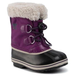 Bottes De Neige Sorel Childrens Yoot Pac Nylon NC1962 Wild Iris/Dark Plum 594