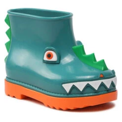 Bottes De Pluie Melissa Mini Melissa Rain Boot + Fabula 33676 Orange/Green AF021