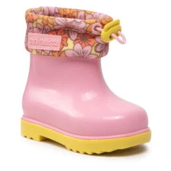 Bottes De Pluie Melissa Mini Melissa Rain Boot III Bb 33615 Pink/Yellow AB198