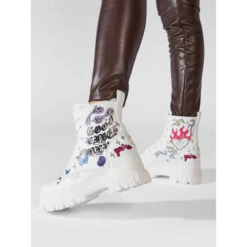 Bottes De Randonnée Buffalo Aspha Rld Laceup Mid 1622141 White/Graffiti -Primigi Magasin bottes de randonnee buffalo aspha rld laceup mid 1622141 white graffiti 5
