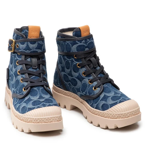 Bottes De Randonnée Coach Trooper Denim Boot CA510 Denim 7 Bottes De Randonnée Coach Trooper Denim Boot CA510 Denim – Image 5