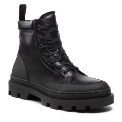 Bottes De Randonnée Les Deux Tanner Mid-Top Leather Sneaker LDM820022 Black 100100